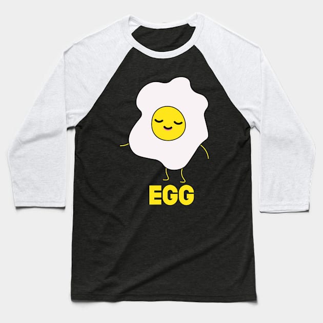 Bacon and Egg Matching Couple Shirt Baseball T-Shirt by SusurrationStudio